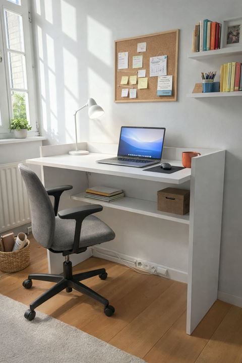 Çalışma Masası Bilgisayar Masası Ofis Ders Yemek Masası Beyaz