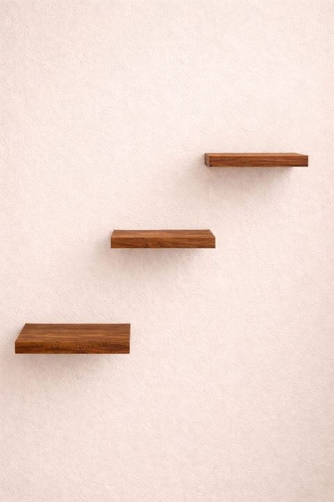 3'lü Uçan Duvar Rafı Set Gizli Raf- Barok 15x15