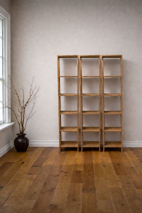 3'lü 6 Raflı Dekoratif Kitaplık Atlantik Çam Kitaplık Ofis Kitaplığı Dolap Kitap Rafı