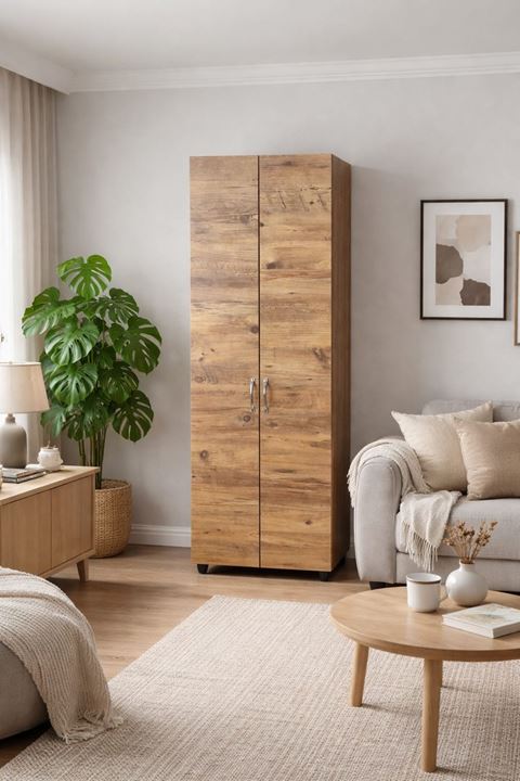 8 Raflı Çok Amaçlı Dolap - Erzak Dolabı-Ayakkabılık Atlantik Çam