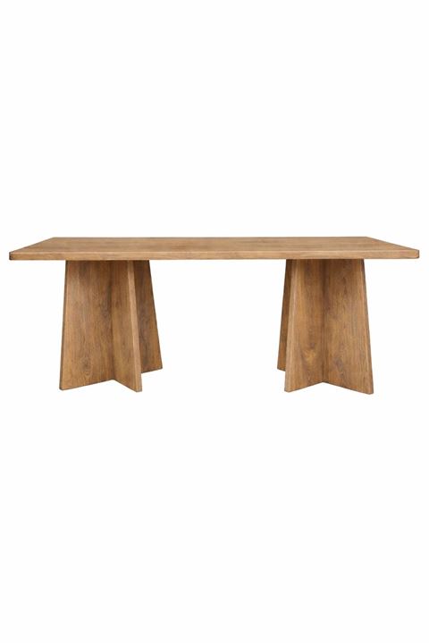 Dikdörtgen Salon Yemek Masası Mantar Ayak - 36mm Kalın Kenarlı 160x90-Afrika Ceviz