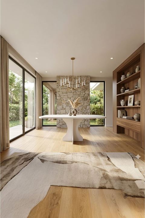 Dikdörtgen Salon Yemek Masası Kemer Tek Ayak 160x90 -Beyaz