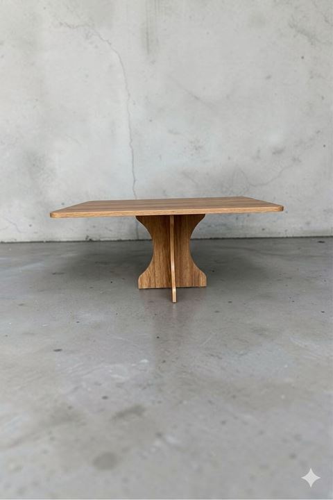 Dikdörtgen Salon Yemek Masası Kemer Tek Ayak-160x90-Afrika Ceviz