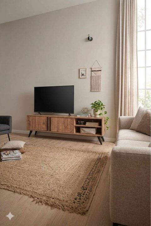 Tv Ünitesi 2 Kapaklı Raflı Dolaplı Tv Sehpası Atlantik Çam 