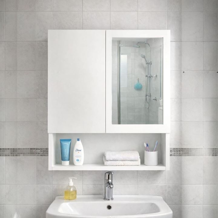 İki Kapaklı Aynalı Banyo Dolabı