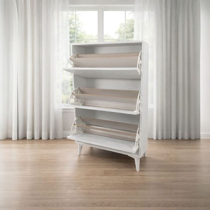 Ayaklı Beyaz Ayakkabılık