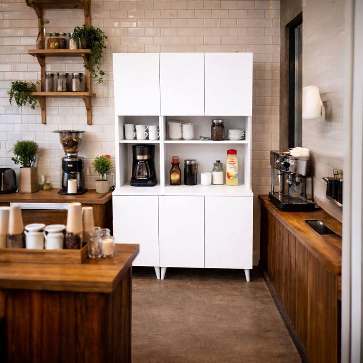  Yeni Nesil Çok Amaçlı Dolap 6 Kapaklı Kiler Mutfak Dolabı - Kahve Köşesi-Beyaz