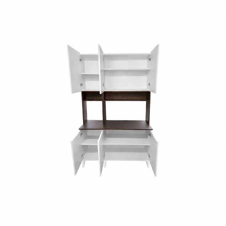  Yeni Nesil Çok Amaçlı Dolap 6 Kapaklı Kiler Mutfak Dolabı - Kahve Köşesi