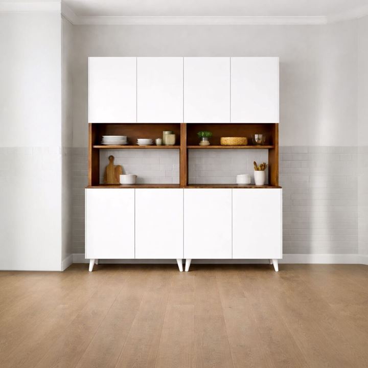  Yeni Nesil Çok Amaçlı Dolap 8 Kapaklı Kiler Mutfak Dolabı - Kahve Köşesi 1