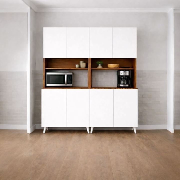  Yeni Nesil Çok Amaçlı Dolap 8 Kapaklı Kiler Mutfak Dolabı - Kahve Köşesi 1