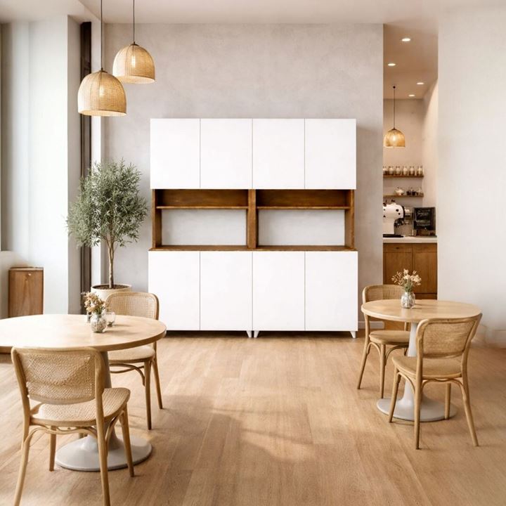  Yeni Nesil Çok Amaçlı Dolap 8 Kapaklı Kiler Mutfak Dolabı - Kahve Köşesi 1