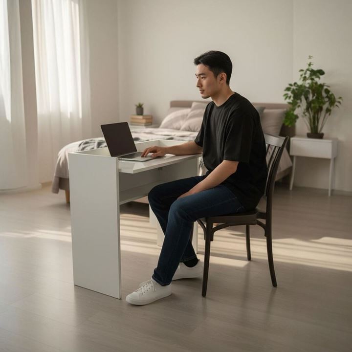 Çalışma Masası Bilgisayar Masası Ofis Ders Yemek Masası Beyaz