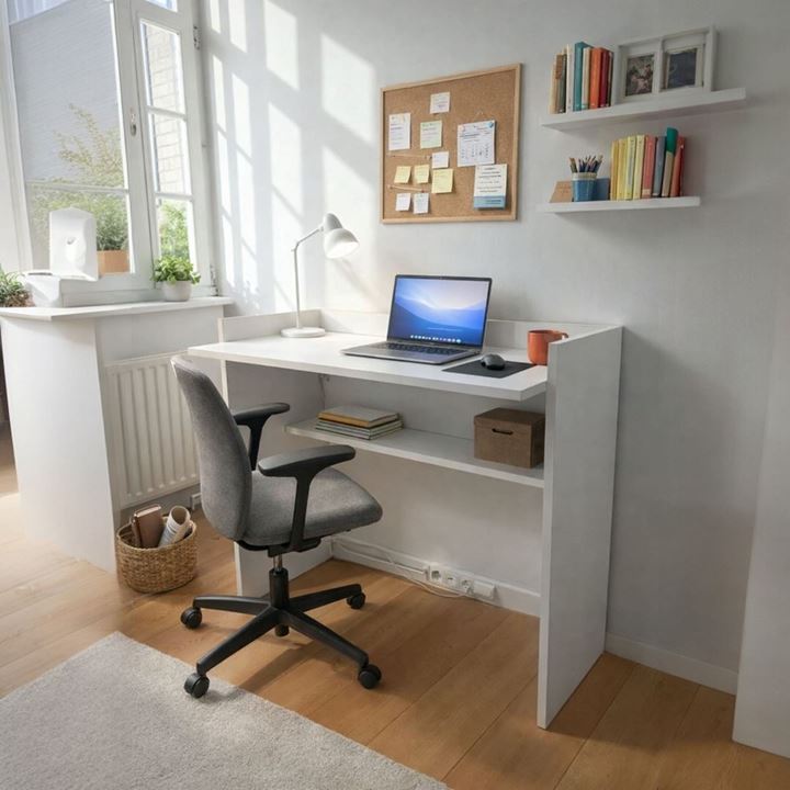 Çalışma Masası Bilgisayar Masası Ofis Ders Yemek Masası Beyaz
