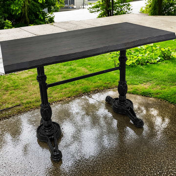 CAFE MASA KÖKNAR Kütük Masa SİYAH ASLAN AYAK