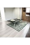 Yer Sofrası Mutfak Sofrası siyah  mermer kolay taşınabilir 60 X 100 cm balkon sofra