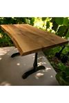CAFE MASA Ahşap Kütük Masa DAMLA AYAK 160x80