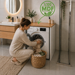 Çamaşır Makinesi Kapaksız Banyo Dolabı - Atlantik çam 