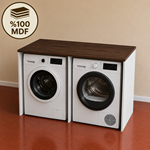 %100 MDF Çamaşır ve Kurutma Makinesi Dolabı – İkili Makine Ünitesi BAROK